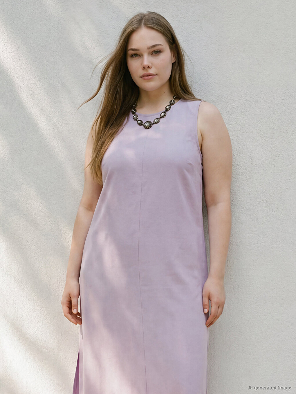 Plus Size Modal Blend Women's Dress-1