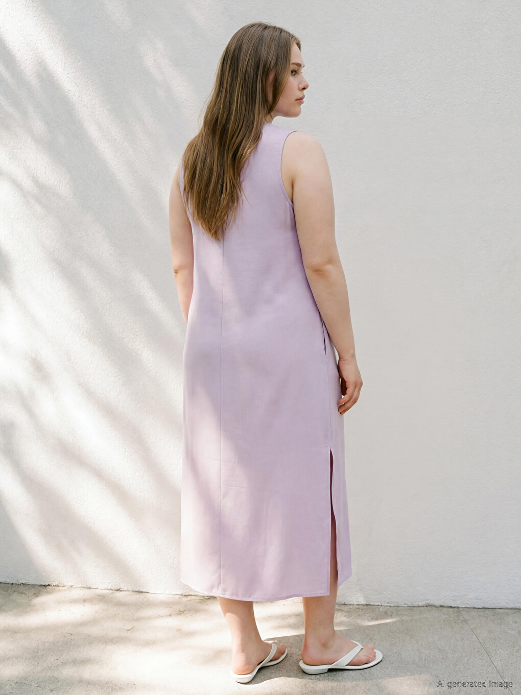 Plus Size Modal Blend Women's Dress-3