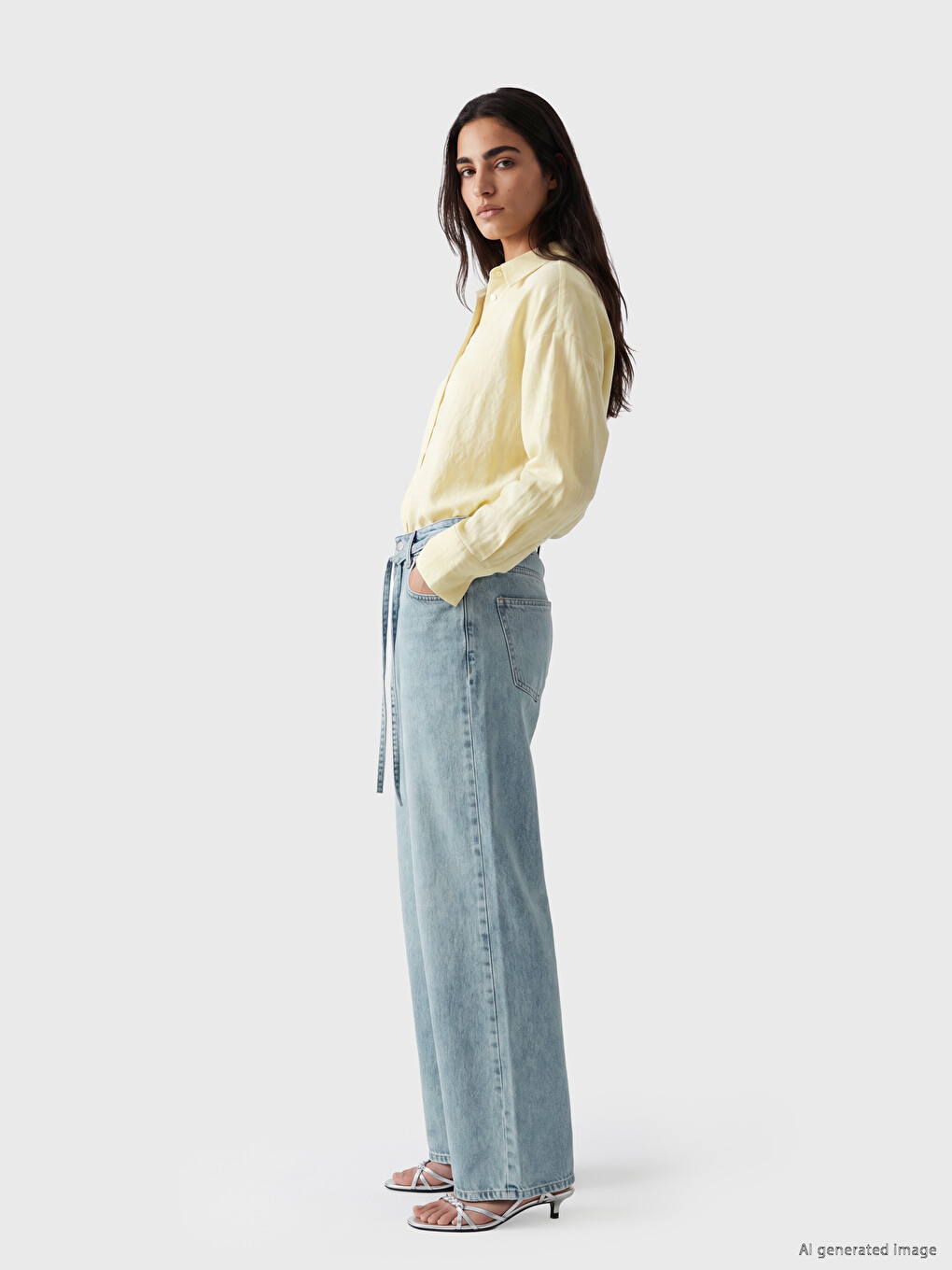 High Waisted Wideleg Women's Jeans
