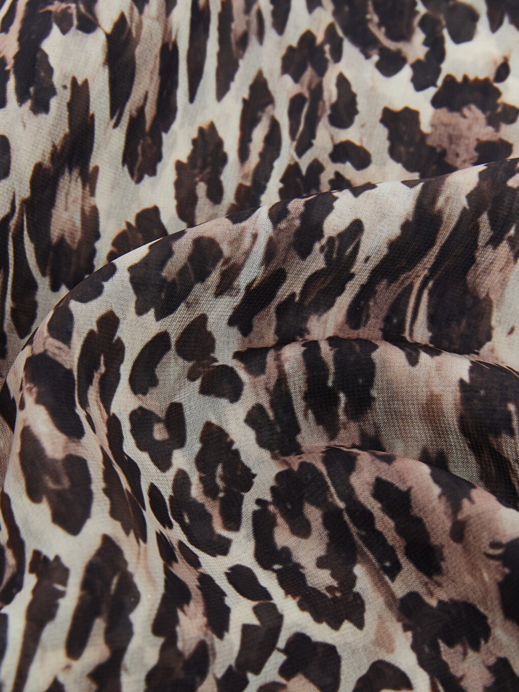 Kahverengi Leopar Desenli Kadın Pareo-2