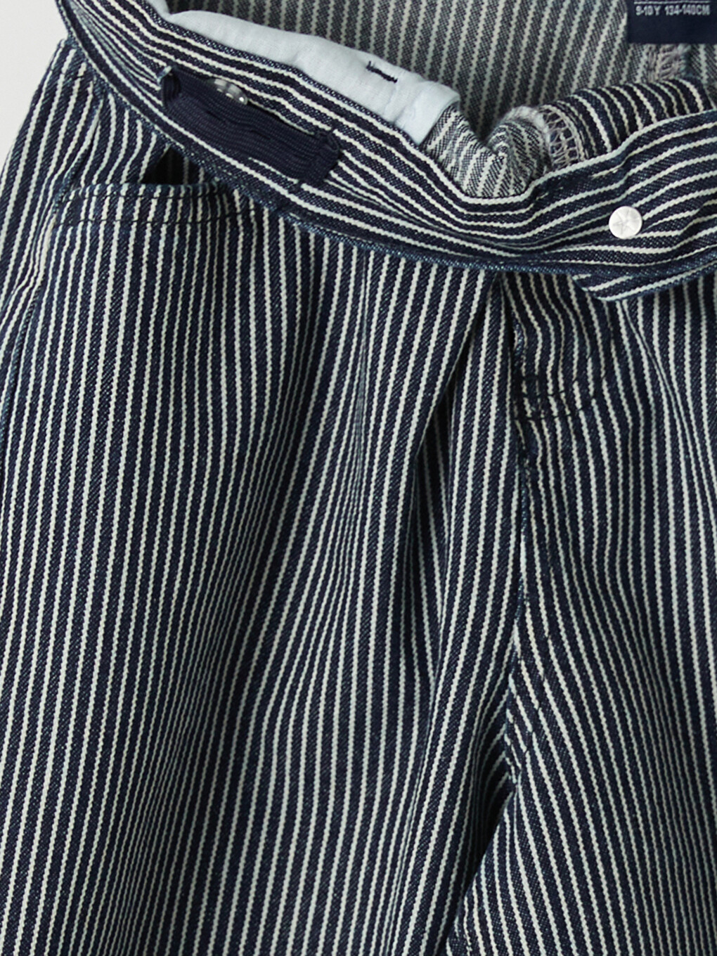 İndigo Regular Fit Çizgili Erkek Çocuk Jean Şortolon-1