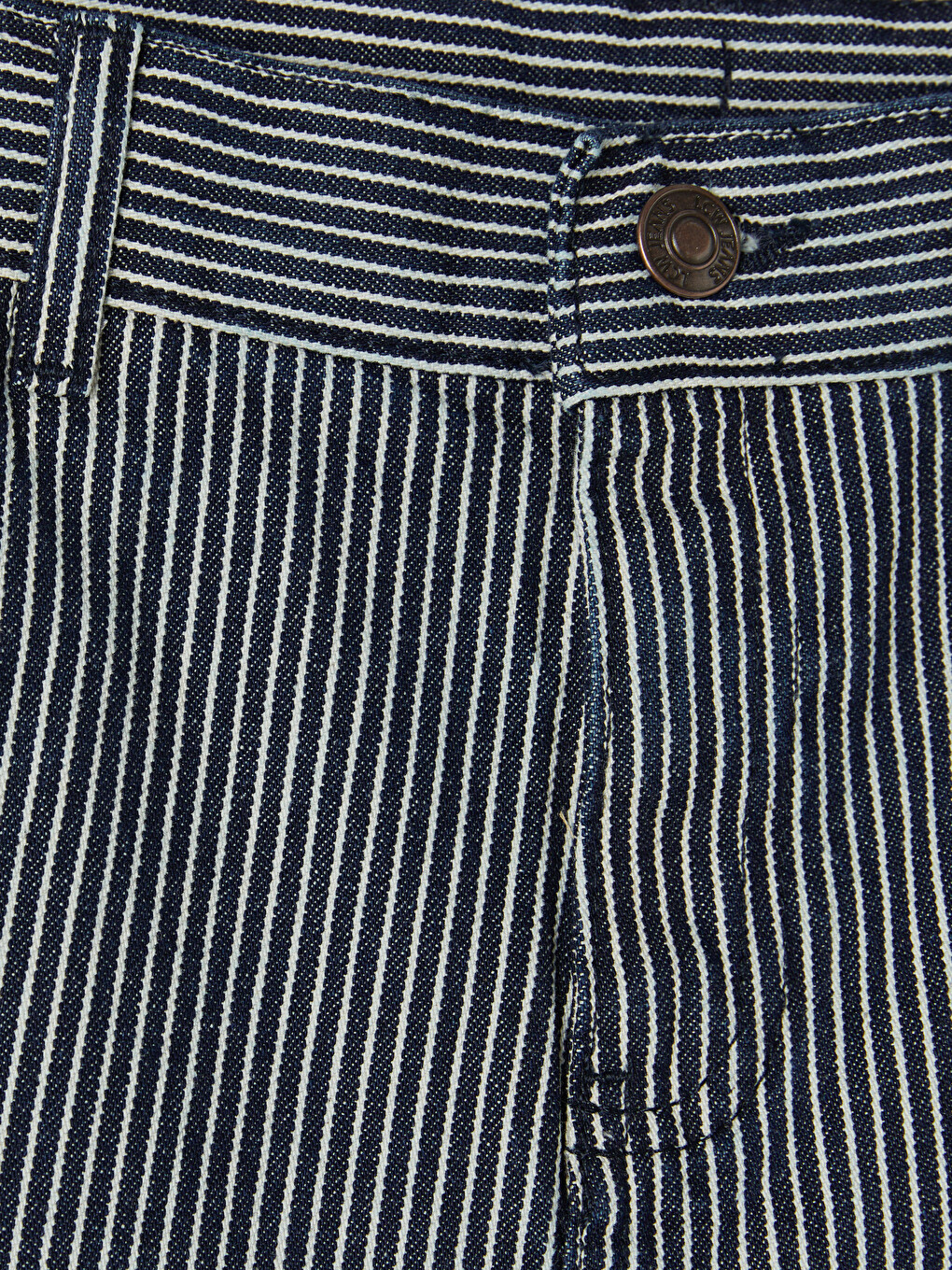İndigo Regular Fit Çizgili Erkek Çocuk Jean Şortolon-2