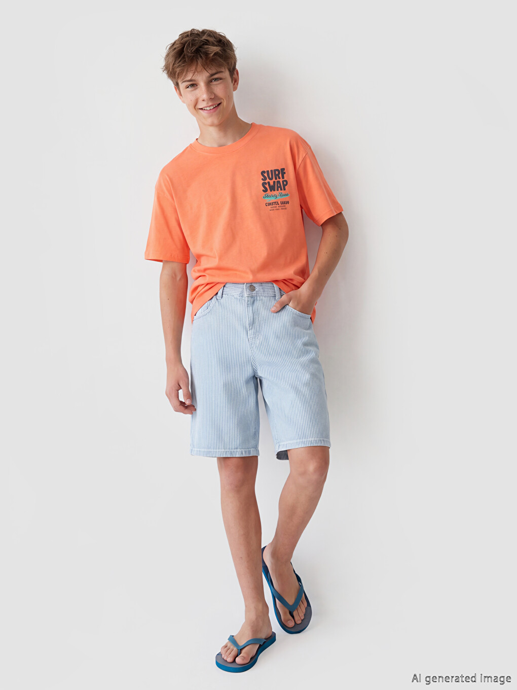 Striped Boys' Jean Shorts