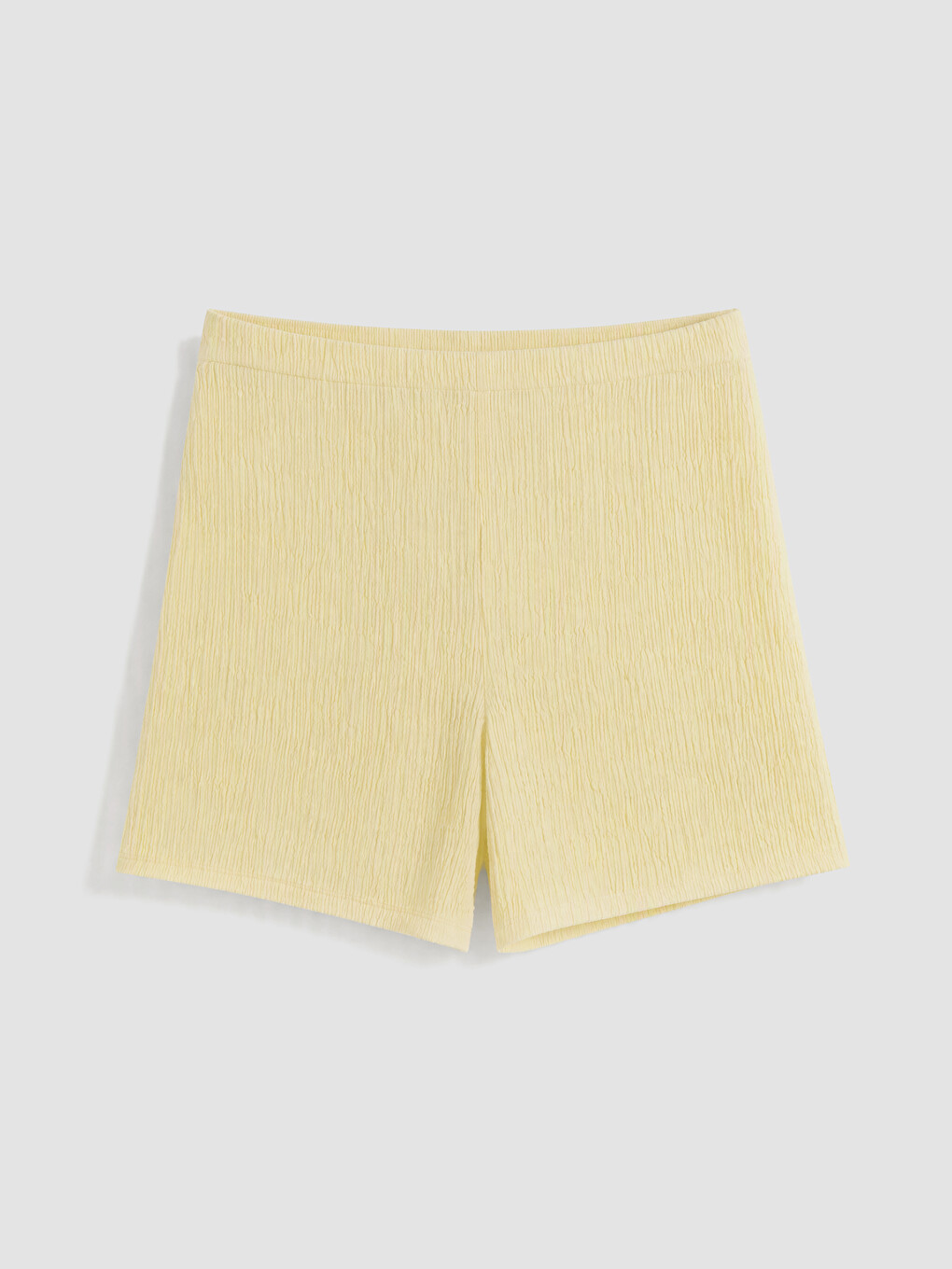 Elastic Waist Textured Women's Shorts-4