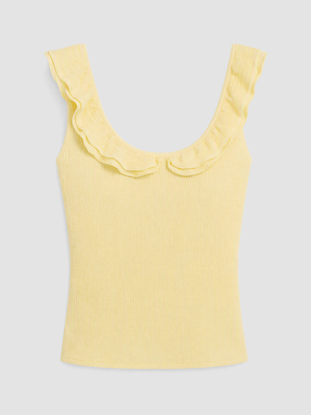 Peter Pan Collar Ruffled Women's Tank Top-4