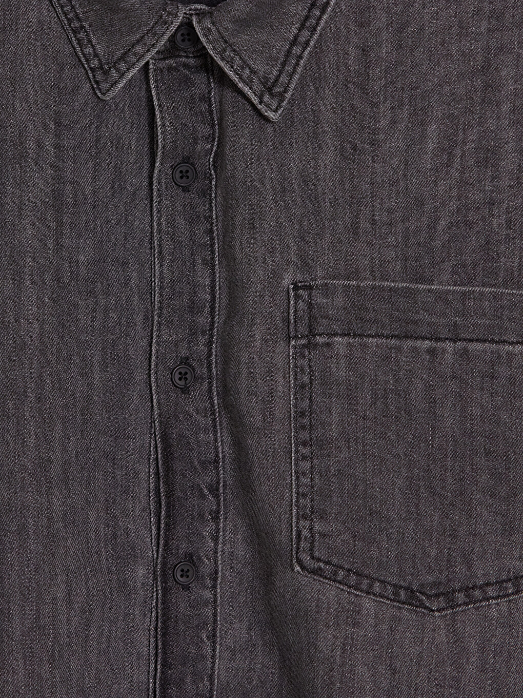 Regular Fit Men's Jean Shirt-2
