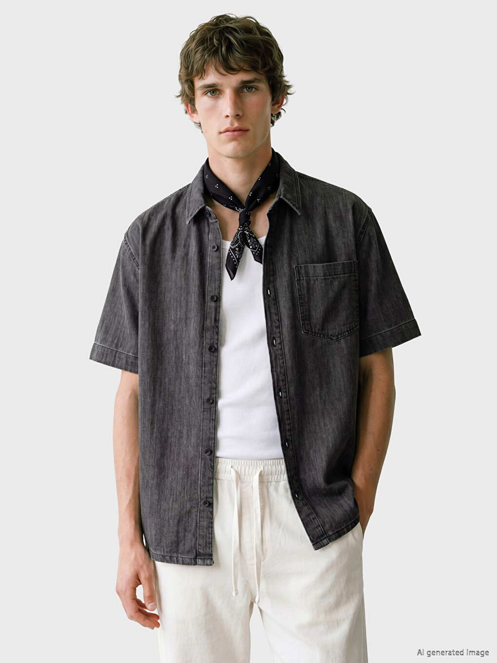 Regular Fit Men's Jean Shirt