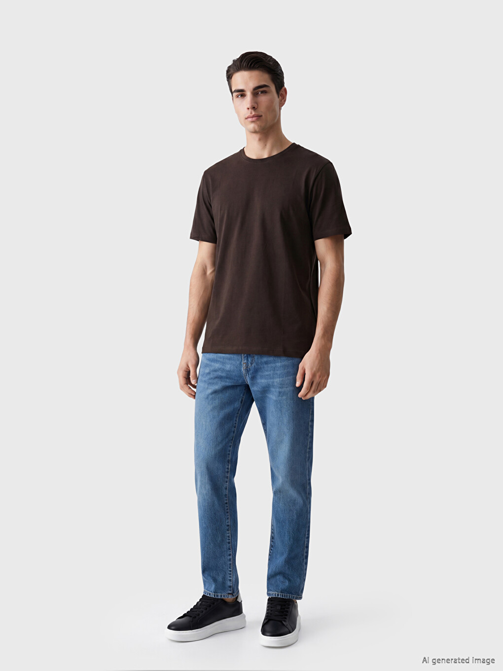 Regular Fit %100 Cotton Men's T-Shirt-1