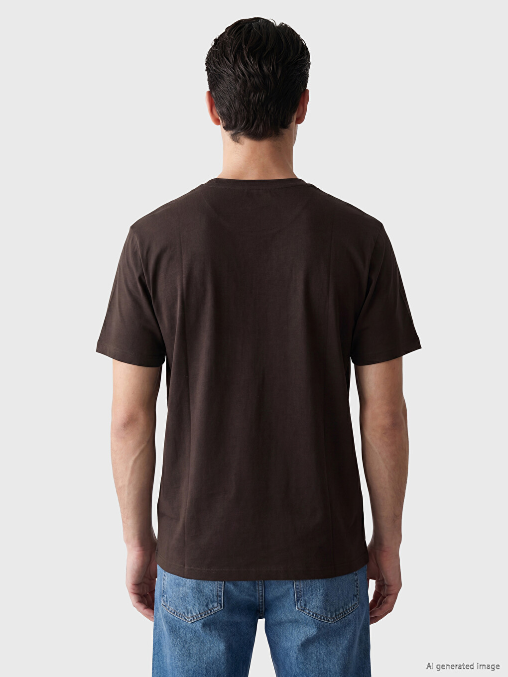 Regular Fit %100 Cotton Men's T-Shirt-2