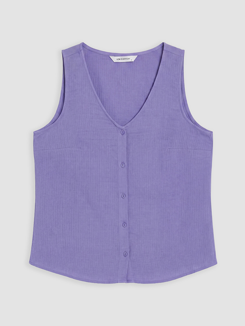 Lila V Yaka Fitilli Bluz-4