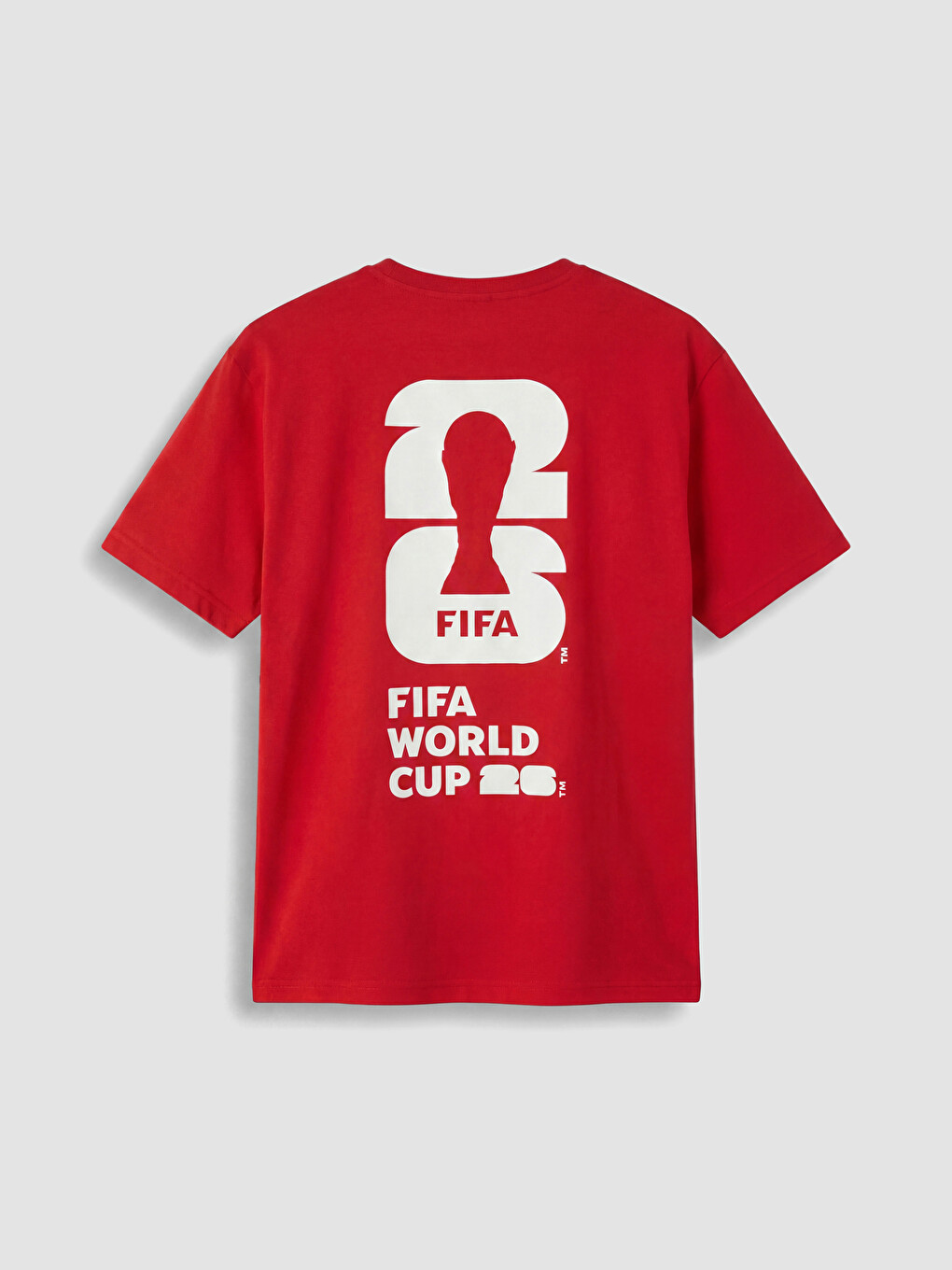 Kırmızı Bisiklet Yaka FIFA 2026 Baskılı Kadın Spor Tişört-2
