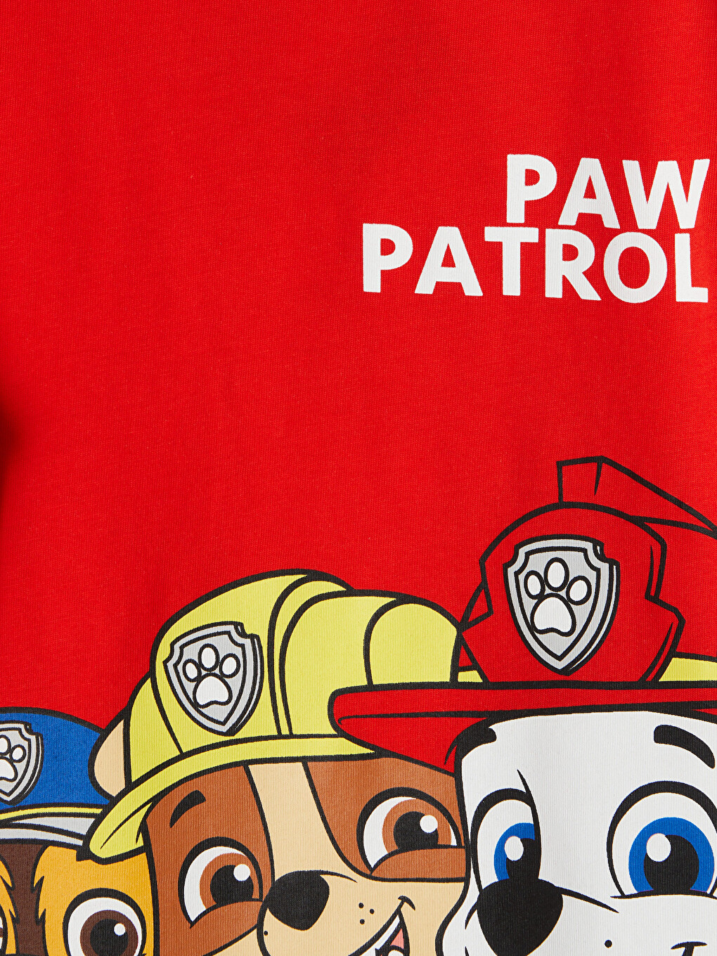 Kırmızı Paw Patrol Baskılı Erkek Çocuk Tişört-1
