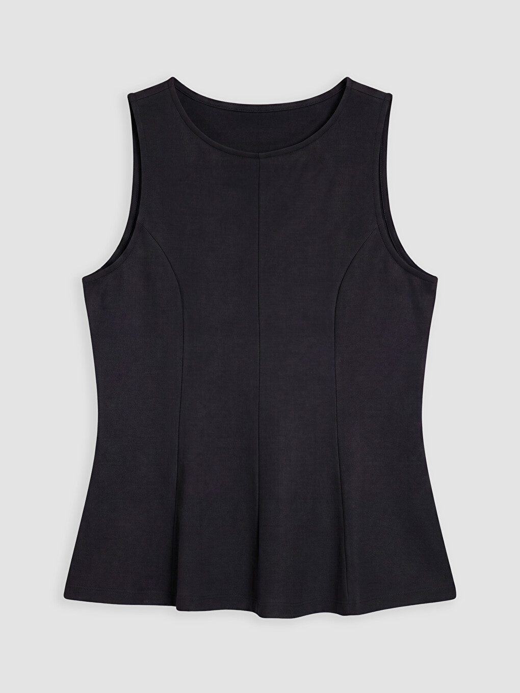 Siyah Büyük Beden Fırfırlı Peplum Bluz