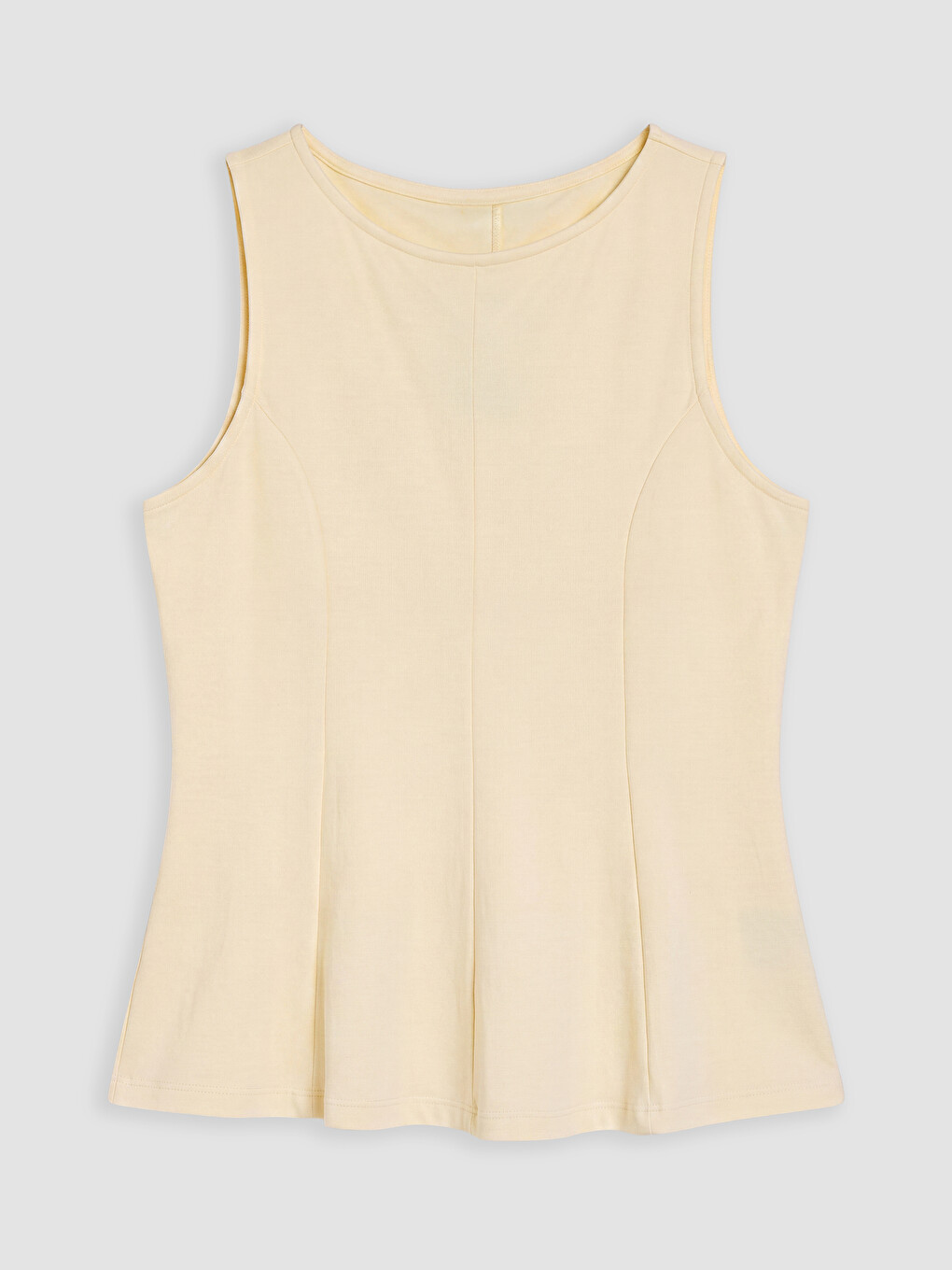 Sarı Büyük Beden Fırfırlı Peplum Bluz