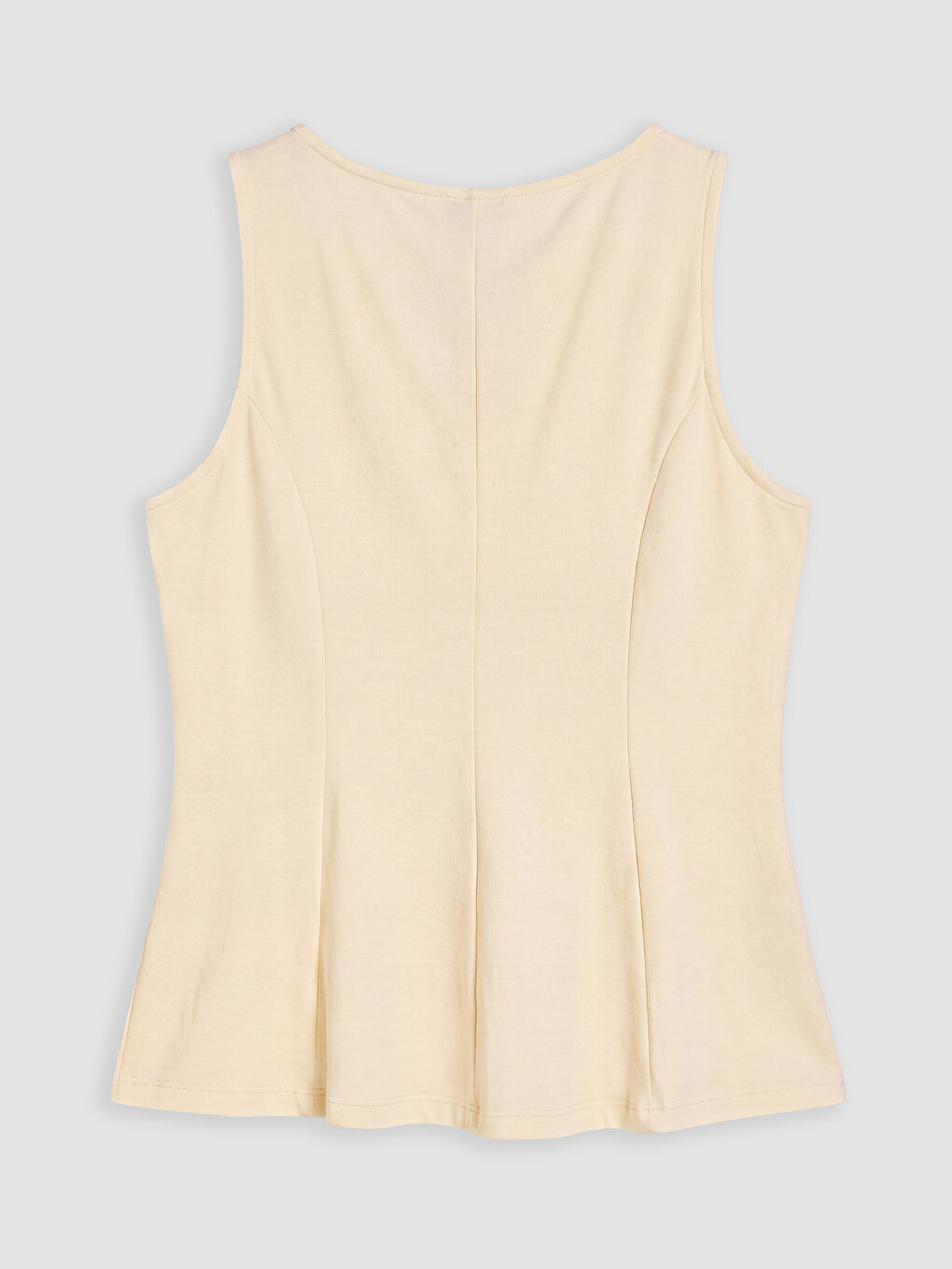 Sarı Büyük Beden Fırfırlı Peplum Bluz-2