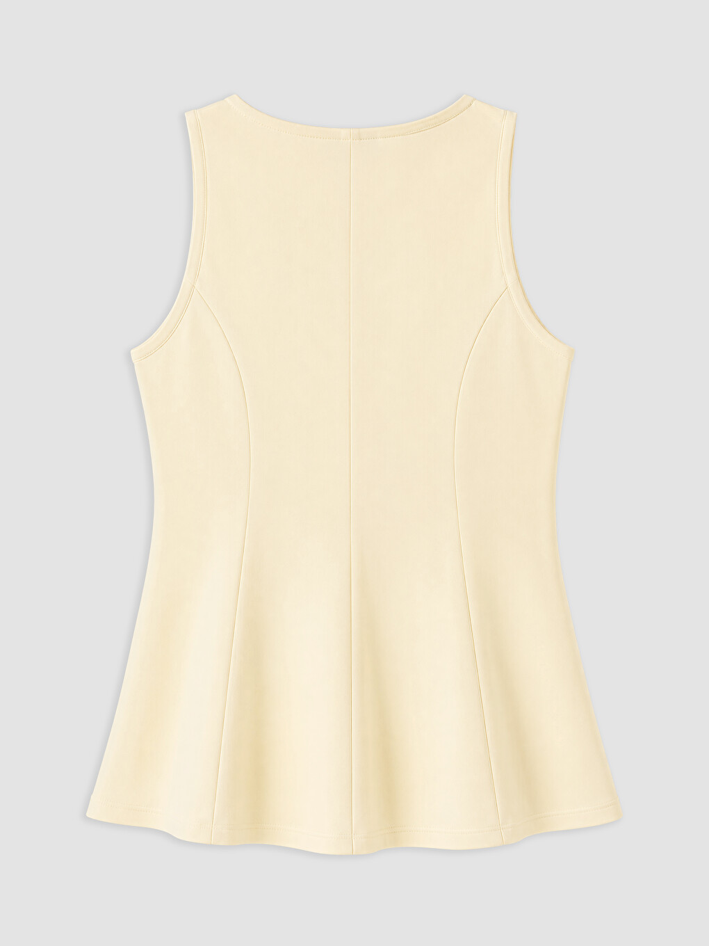 Sarı Bisiklet Yaka Peplum Bluz-1