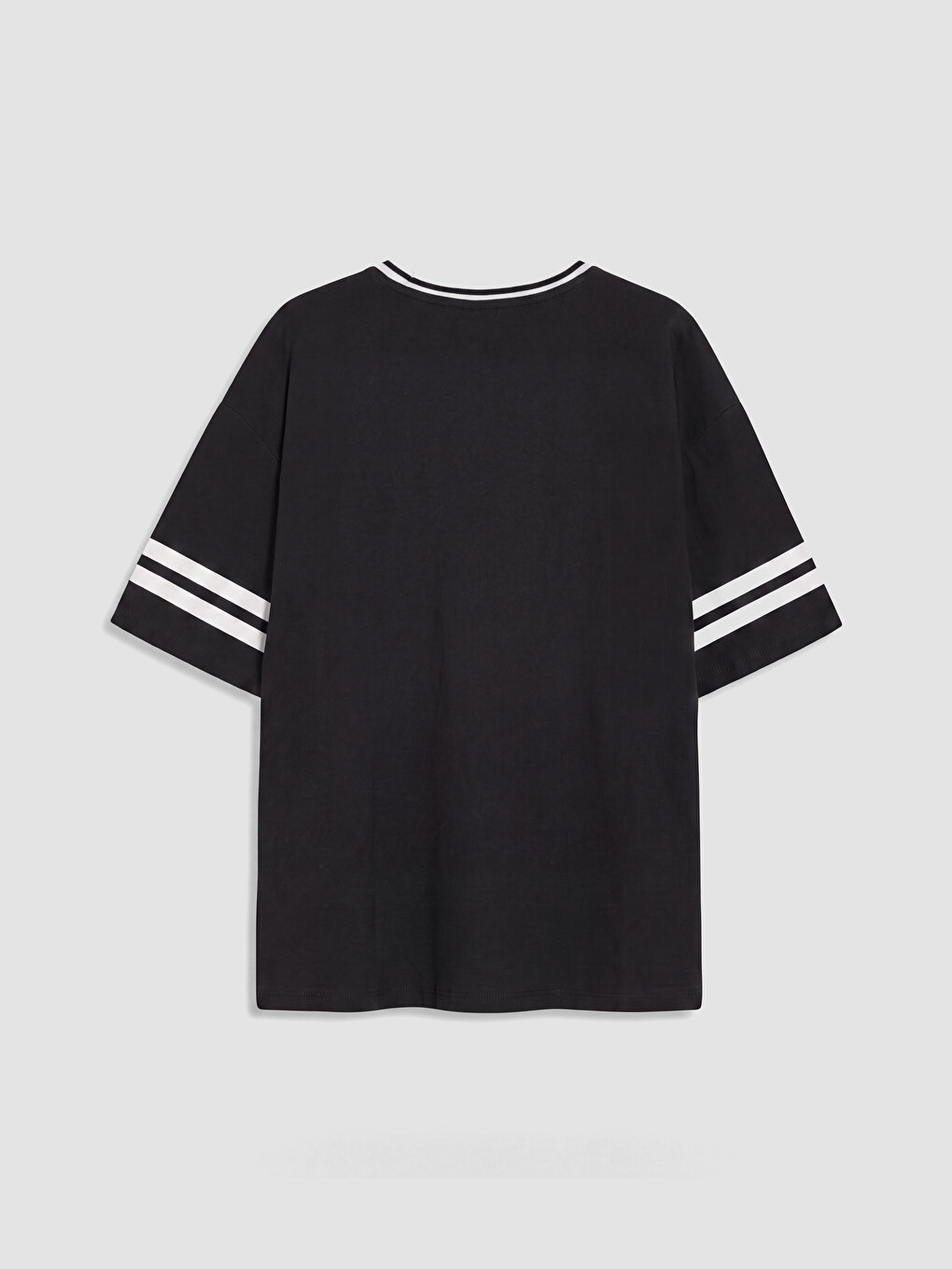 Crew Neck Printed Girls' T-shirt-2