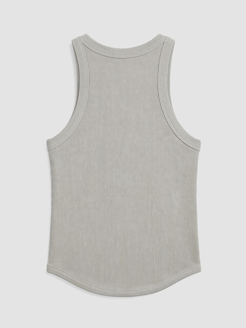 Gri Halter Yaka Taşlı Kadın Fitilli Atlet-2