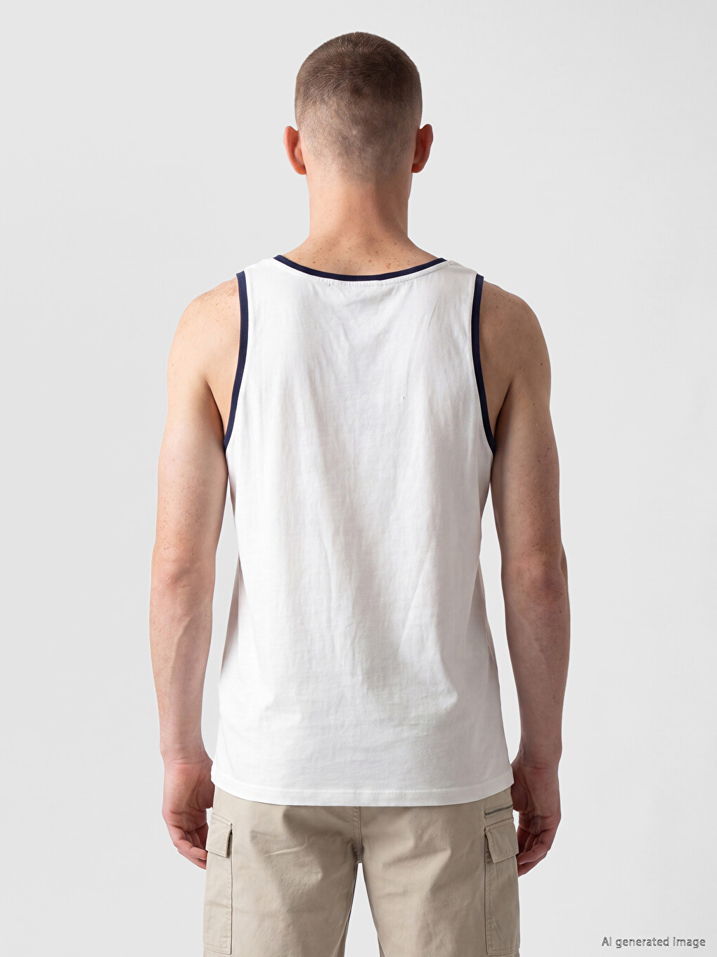 Crew Neck Printed Men's Sleeveless T-shirt-3
