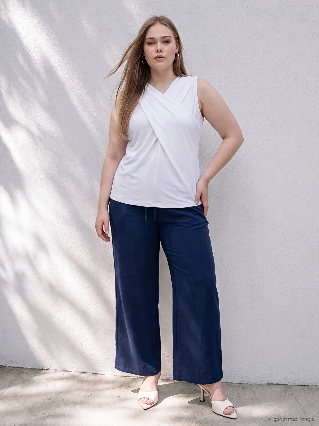 Plus Size Women's Muslin Trousers