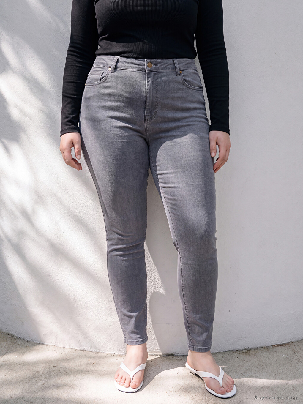 Plus Size Slim Mom Women's Jeans-1