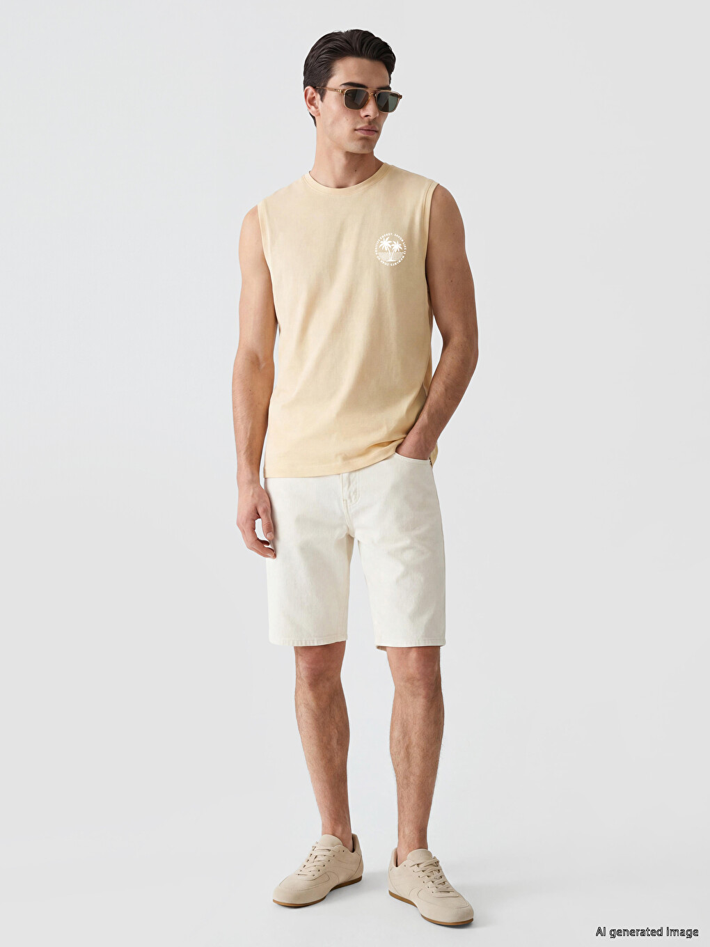 T-shirt Jersey Me Përshtatje Standarde Dhe Jakë Të Rrumbullakët Për Burra-1