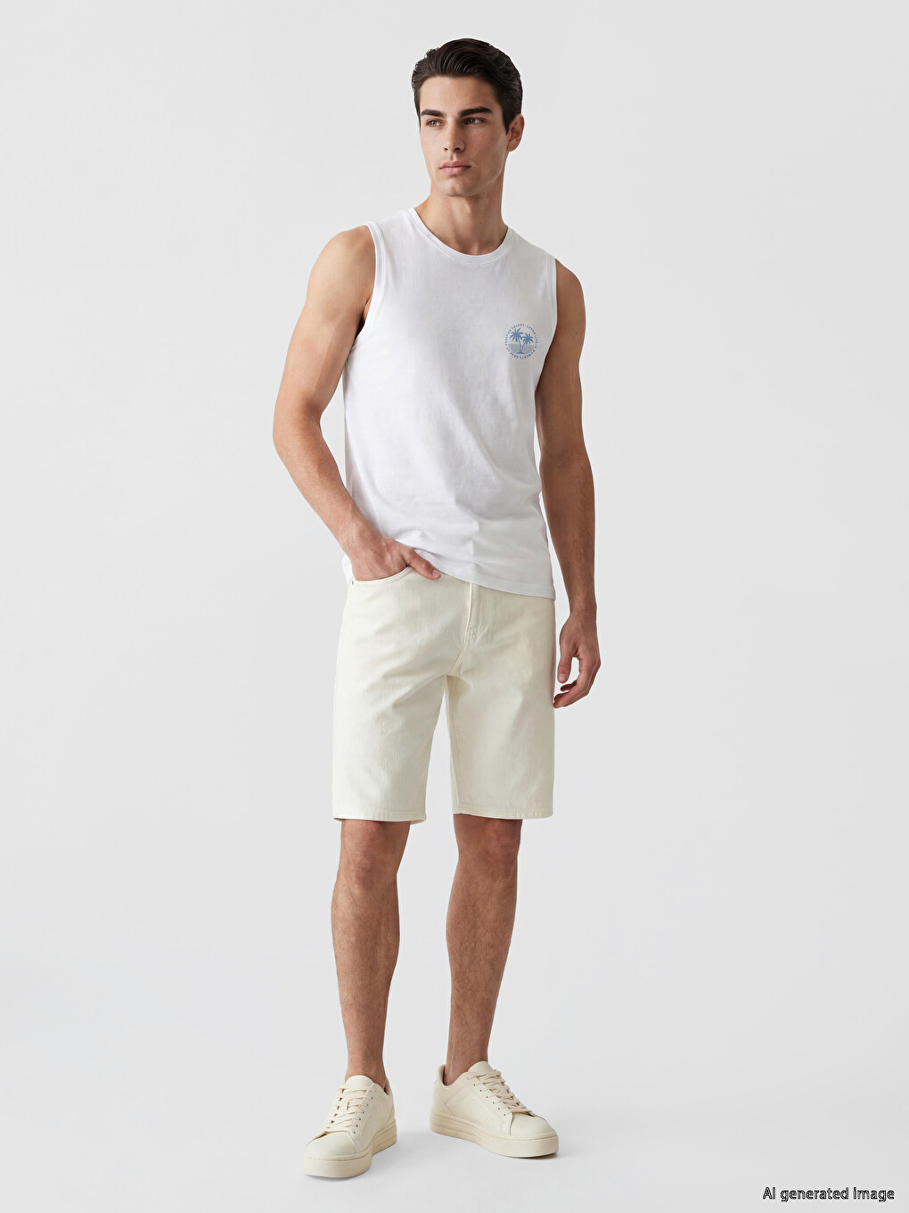 Crew Neck Standard Fit Printed Men's T-shirt-1