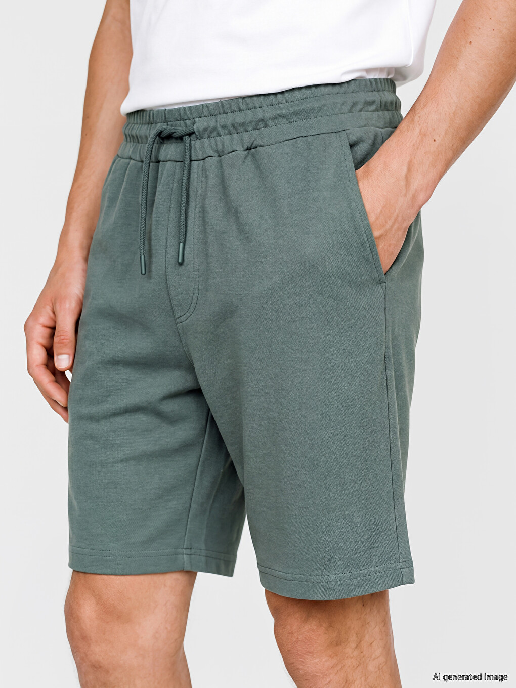 Yeşil Regular Fit Erkek Şort-2