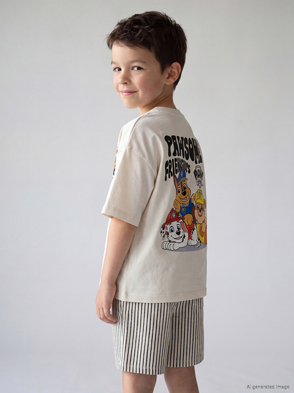 Paw Patrol Printed Boys' Shorts Set-1
