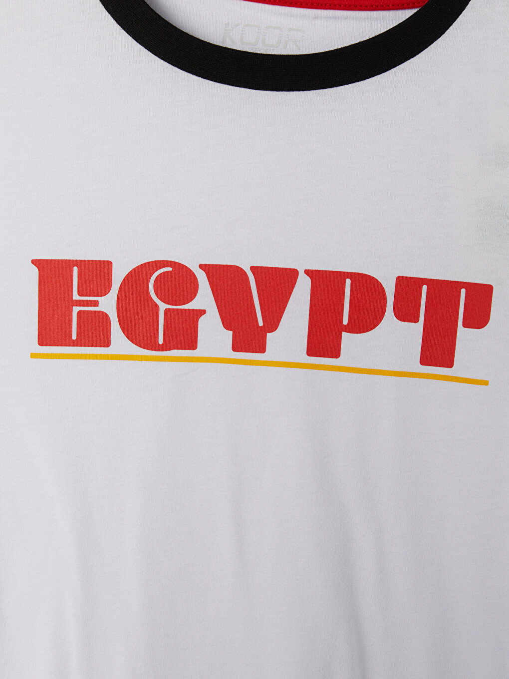 Beyaz Mısır Baskılı Oversize Kadın Spor Tişört-1