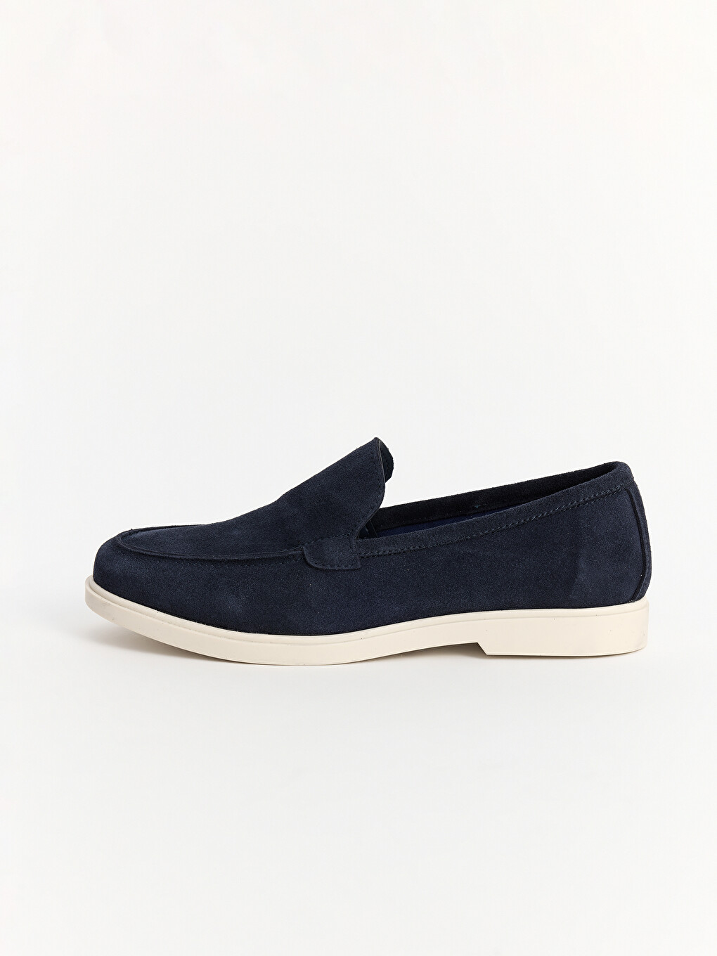 Lacivert Süet Görünümlü Erkek Loafer-1