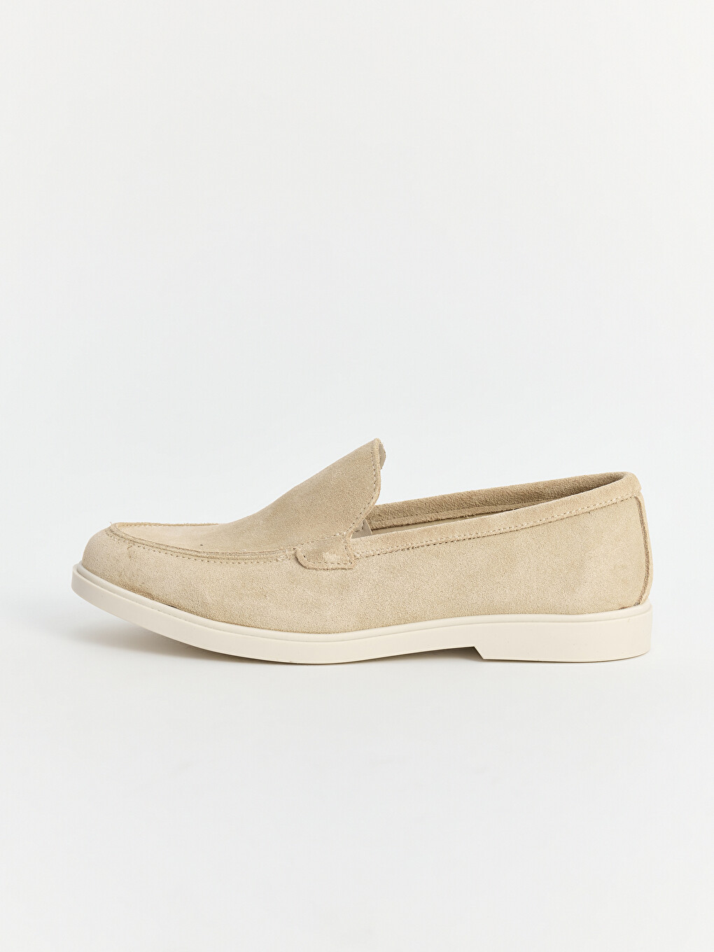 Bej Süet Görünümlü Erkek Loafer-1