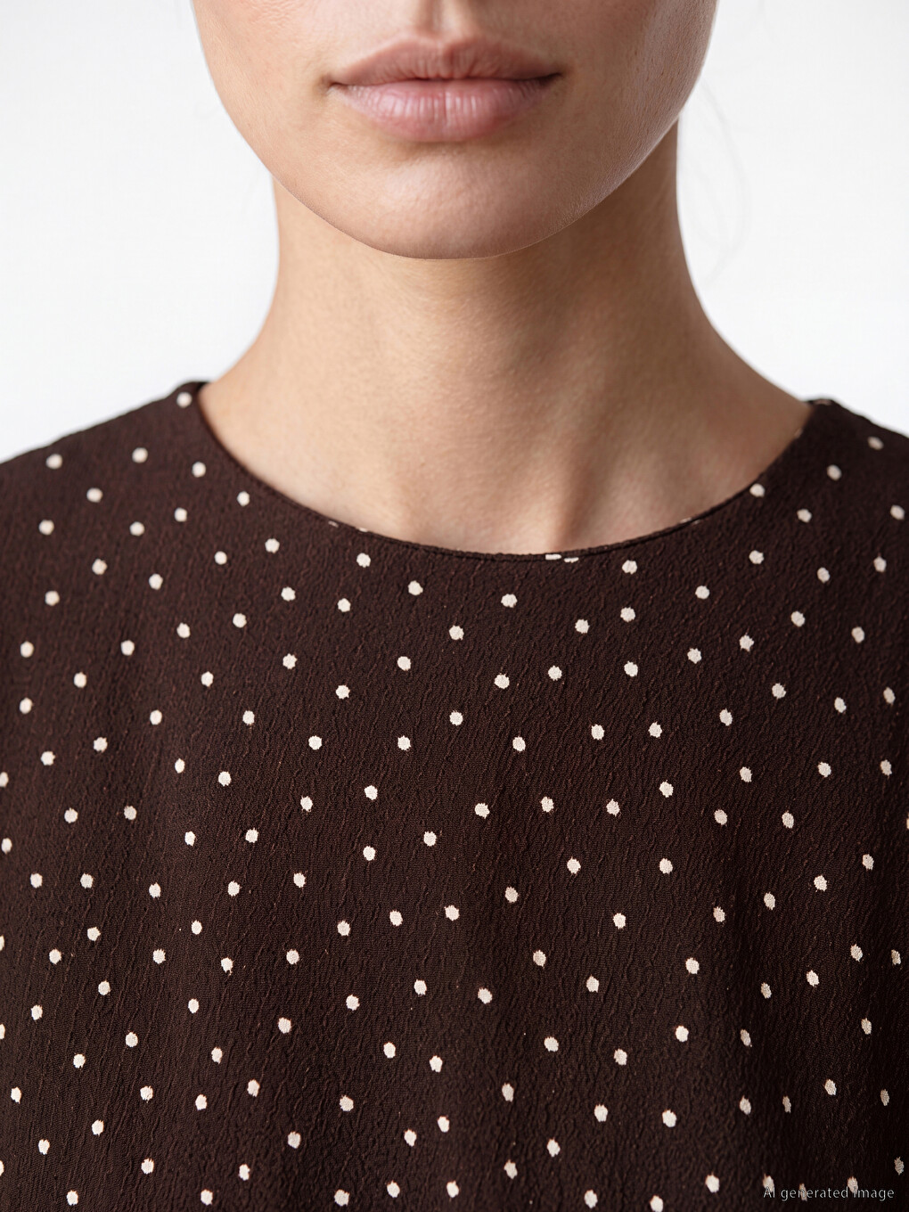 Polka Dot Fitted Waist Dress-2