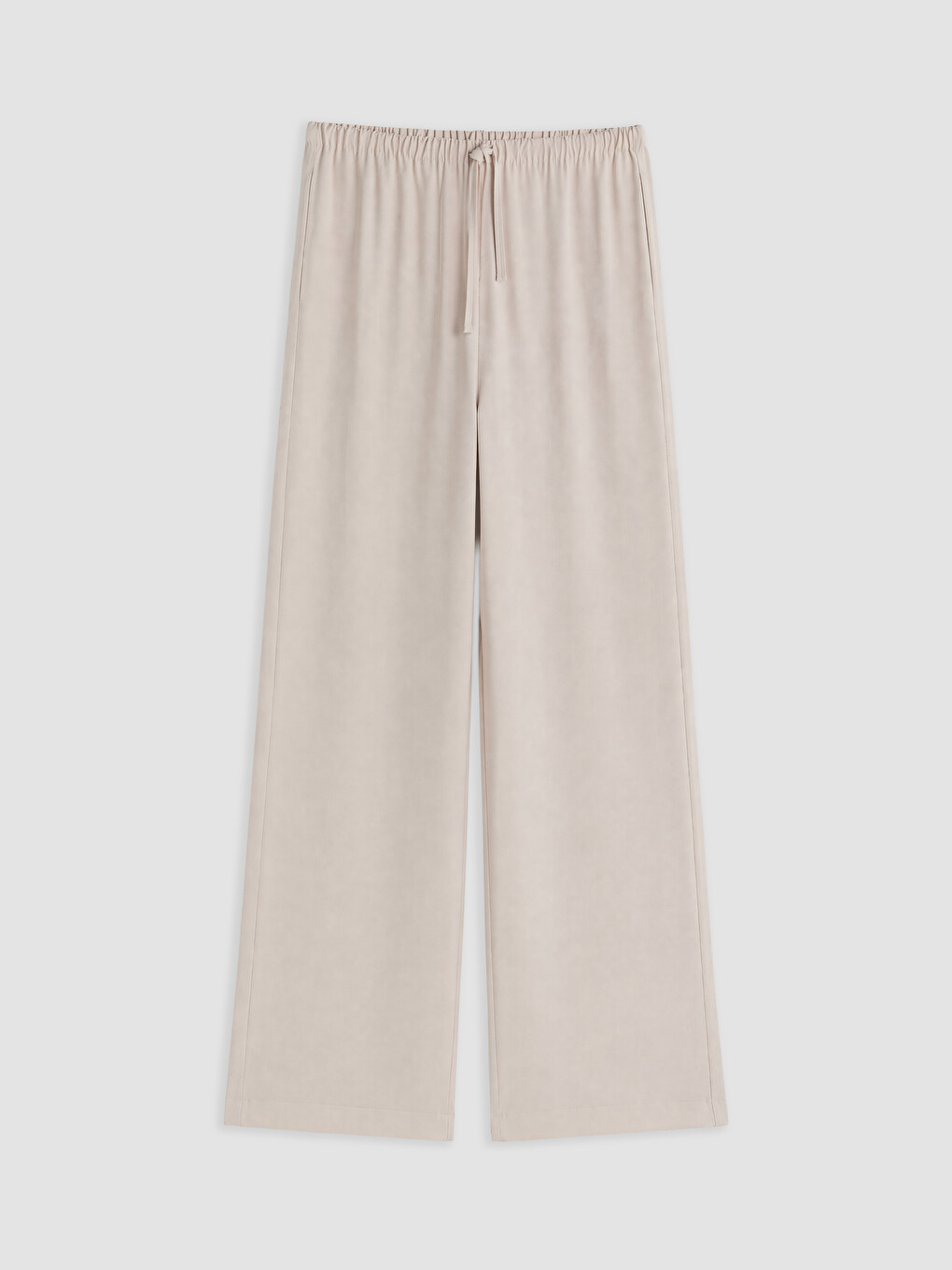 Pembe Beli Lastikli Geniş Paça Kadın Pantolon