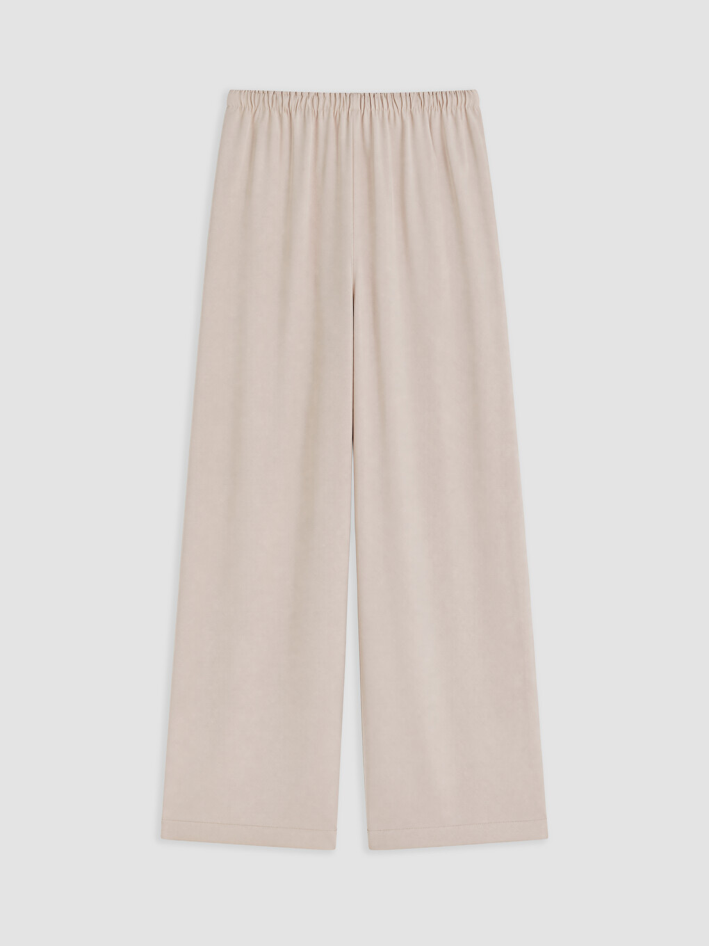 Pembe Beli Lastikli Geniş Paça Kadın Pantolon-1
