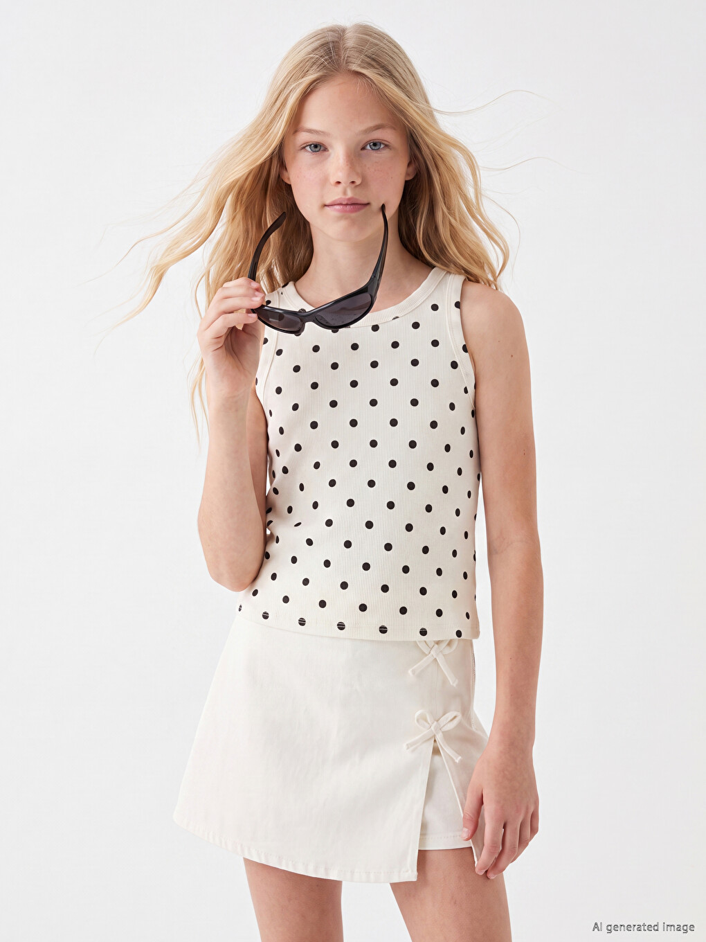 Polka Dot Girls' Tank Top-1