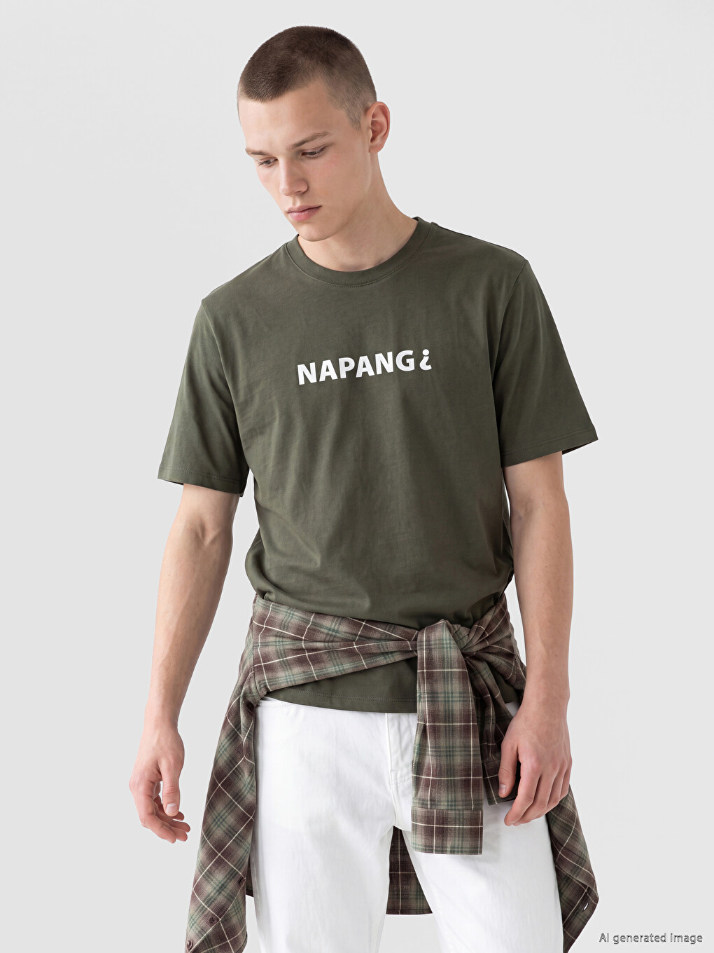 Crew Neck Cyprus Slogan Printed Men's T-shirt