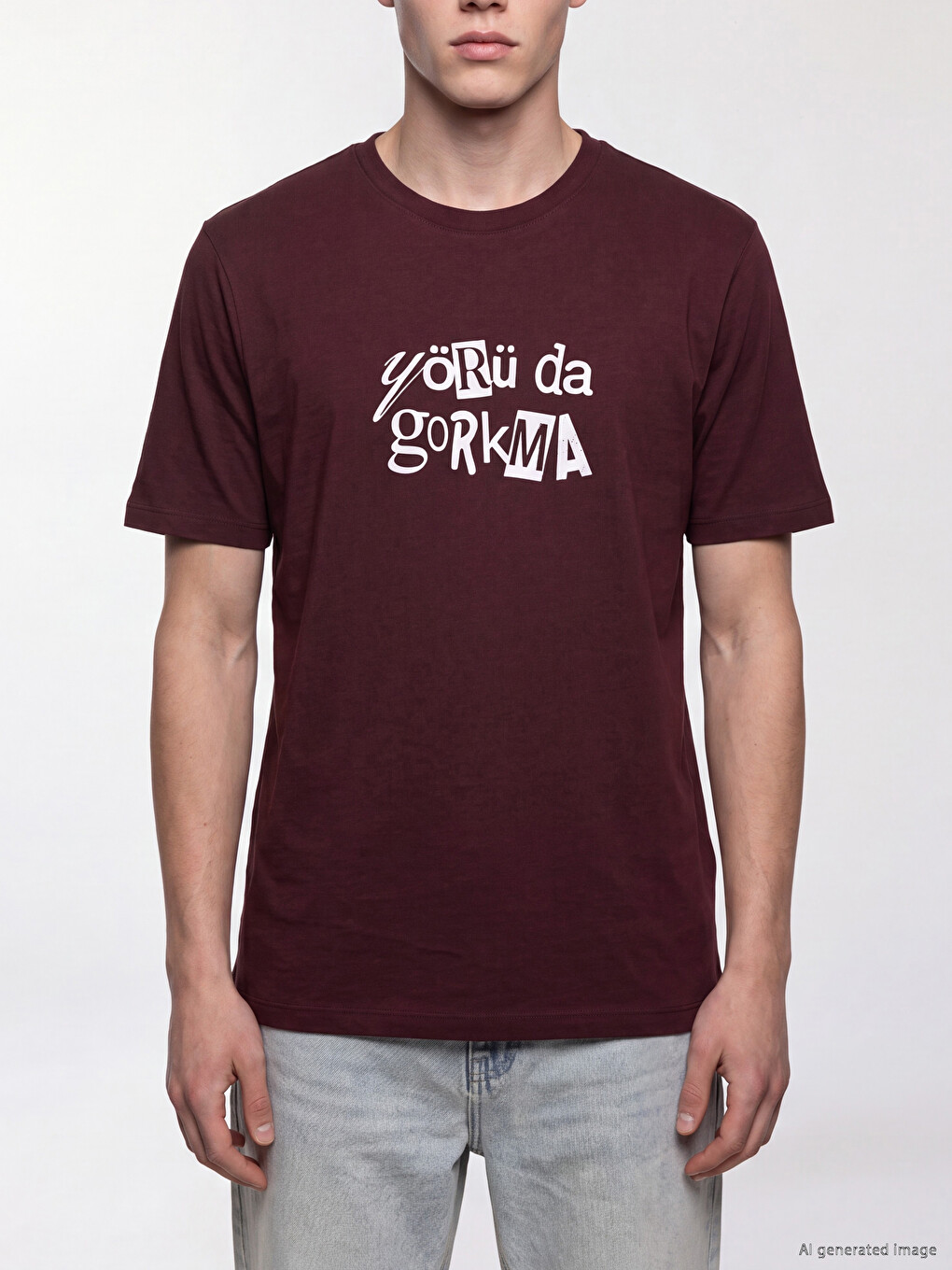 Crew Neck Cyprus Slogan Printed Men's T-shirt-2
