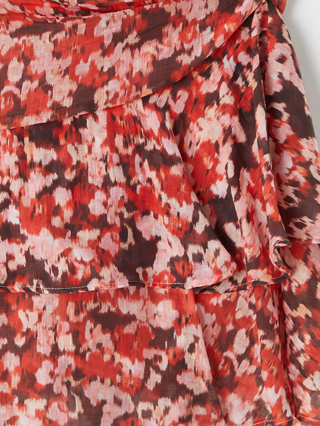 Pembe Slim Fit Çiçekli Katkat Mini Şortlu Etek-2