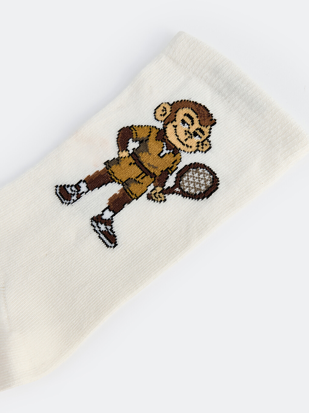 Nostalgic Monkey Patterned Women's Ankle Socks-1
