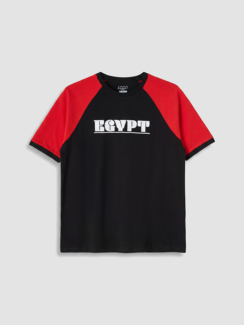 Siyah Mısır Baskılı Oversize Kadın Spor Tişört