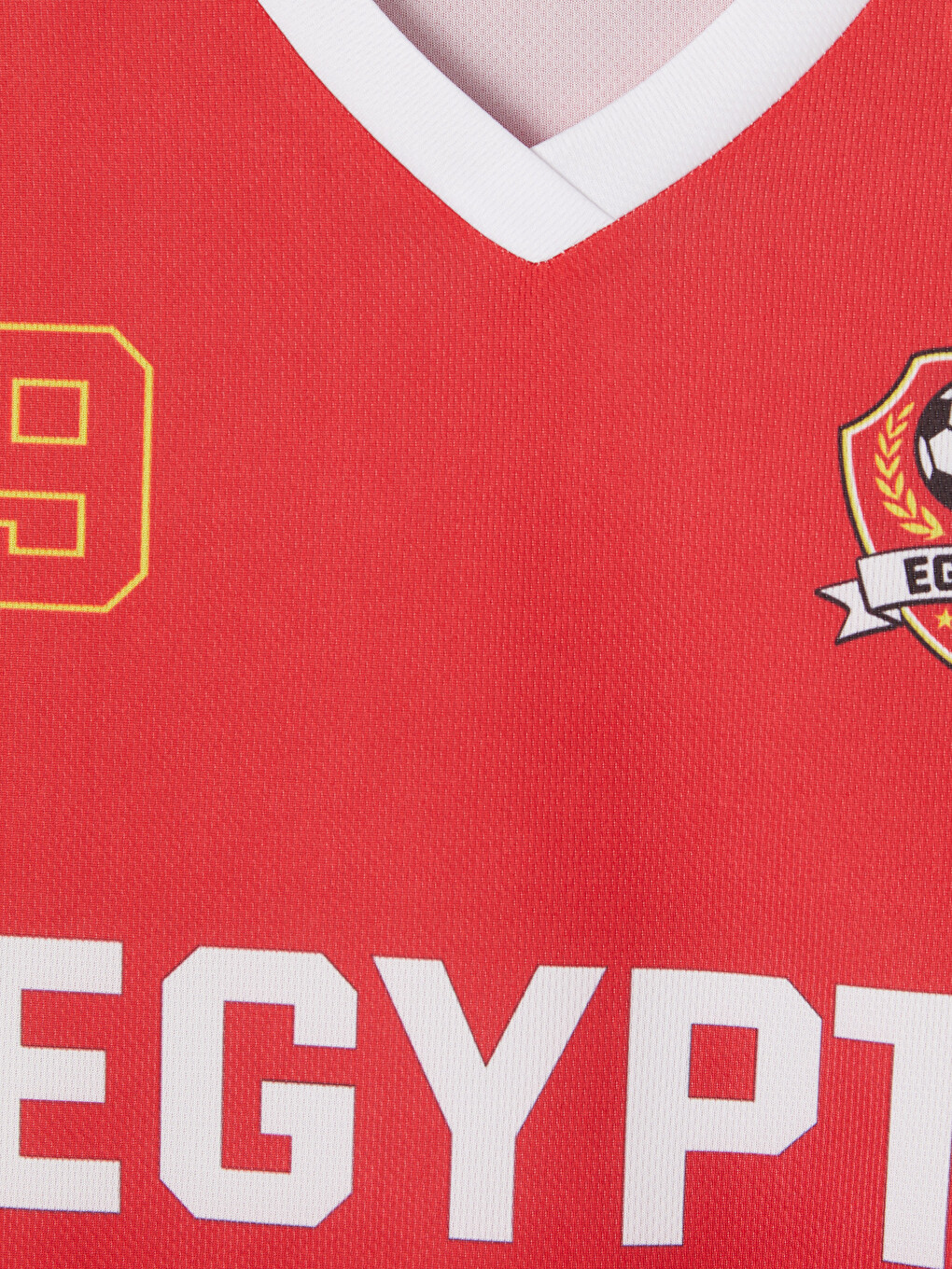 Kırmızı Egypt Baskılı Oversize Kadın Spor Tişört-1