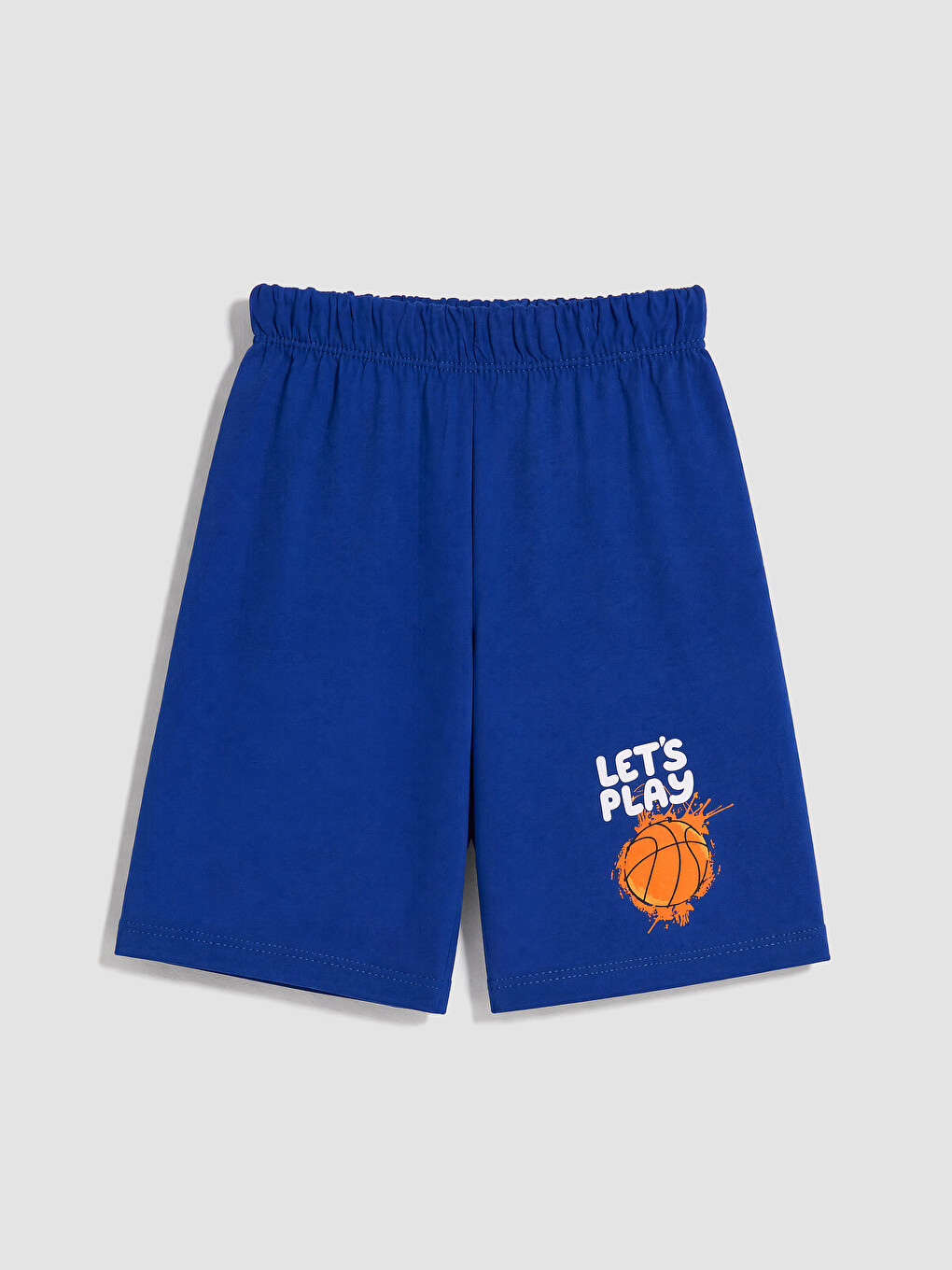 Mavi Baskılı Erkek Çocuk PijaMA Şort 2'li-1