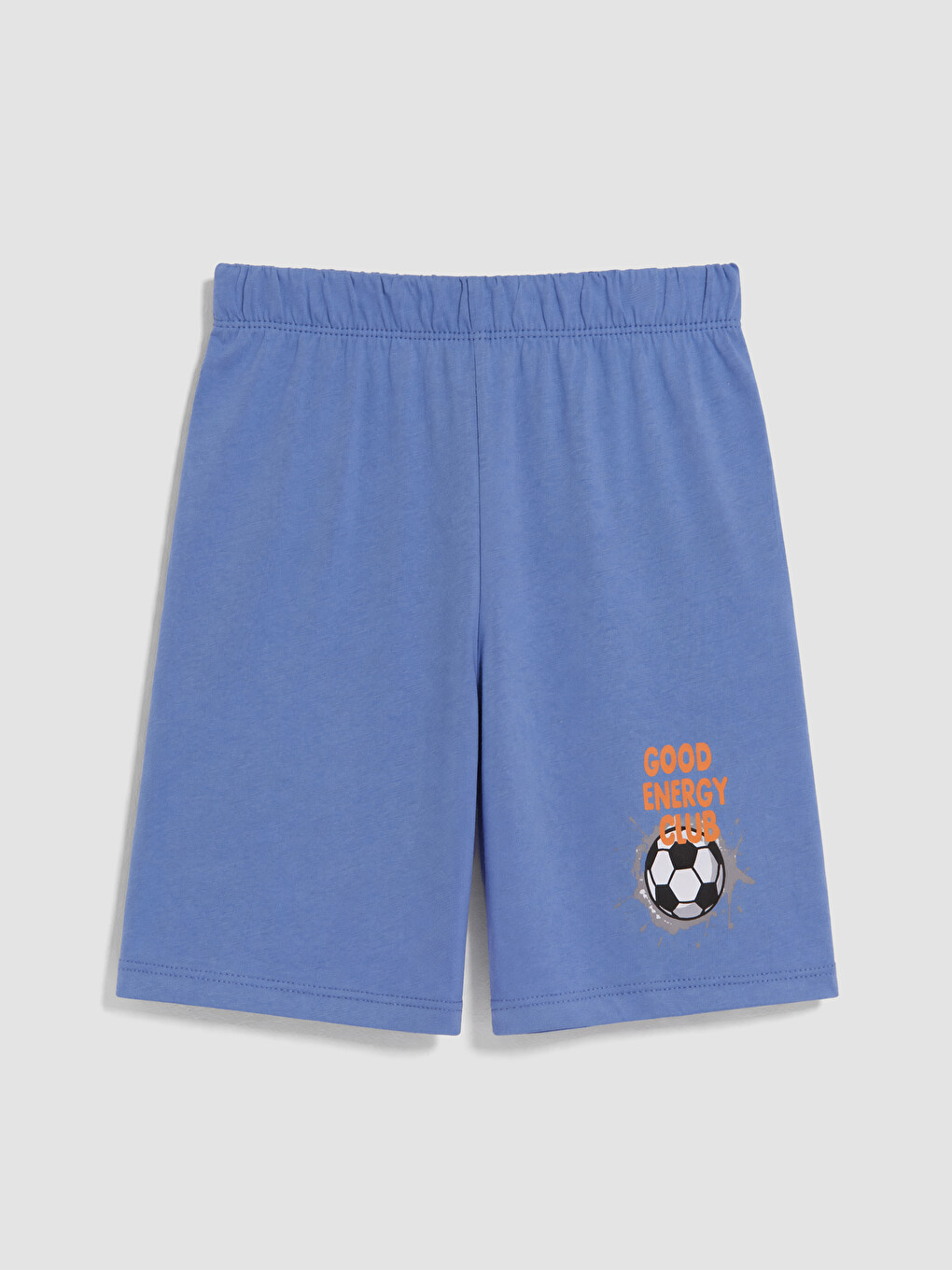 Mavi Baskılı Erkek Çocuk PijaMA Şort 2'li-4