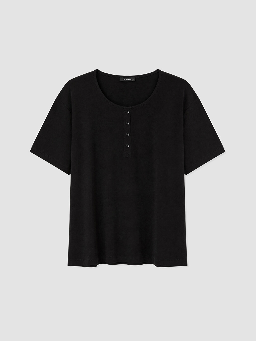 Plus Size Crew Neck Women's T-shirt-2