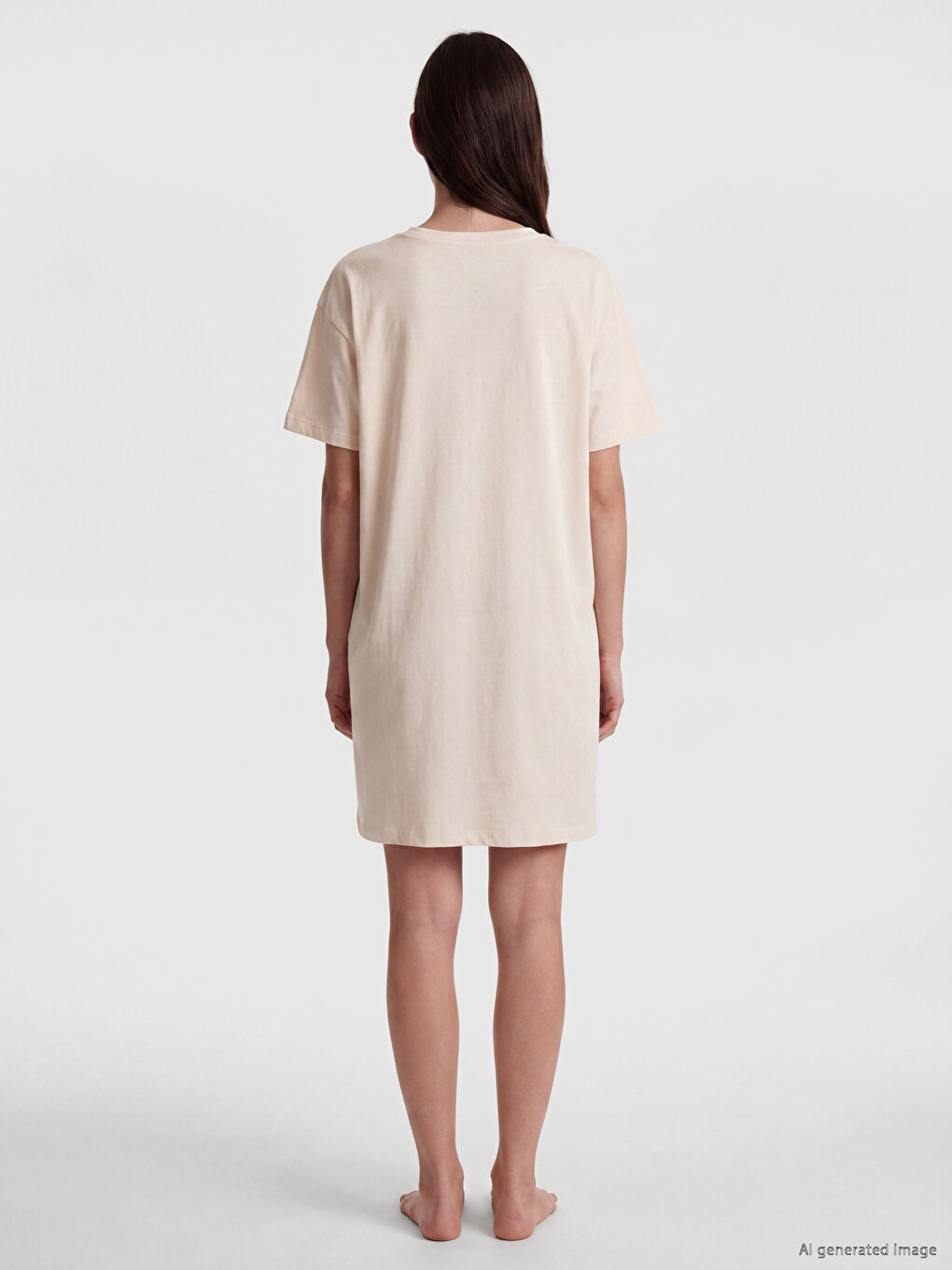 Chemise De Nuit Imprimée Col Rond Femme-3