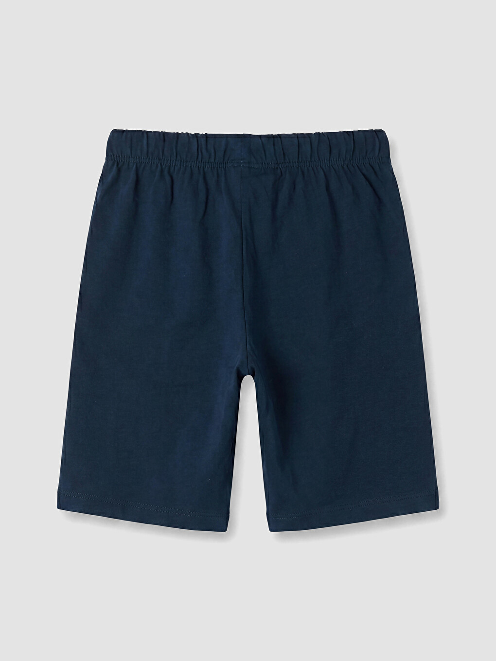 Lacivert Beli Lastikli Baskılı Erkek Çocuk Şort Pijama Altı-1