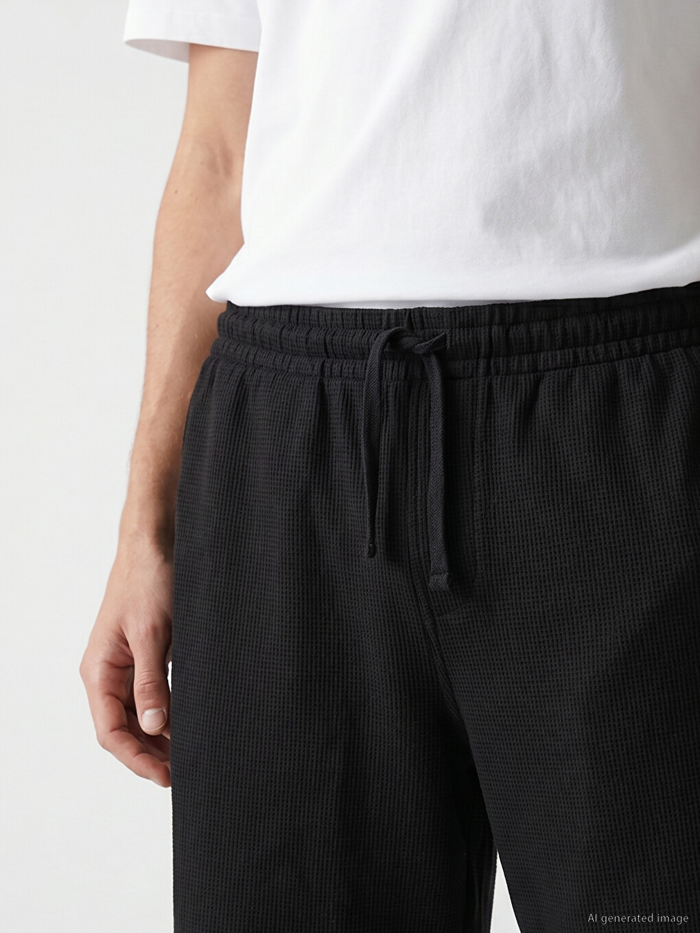 Siyah Regular Fit Erkek Şort-2
