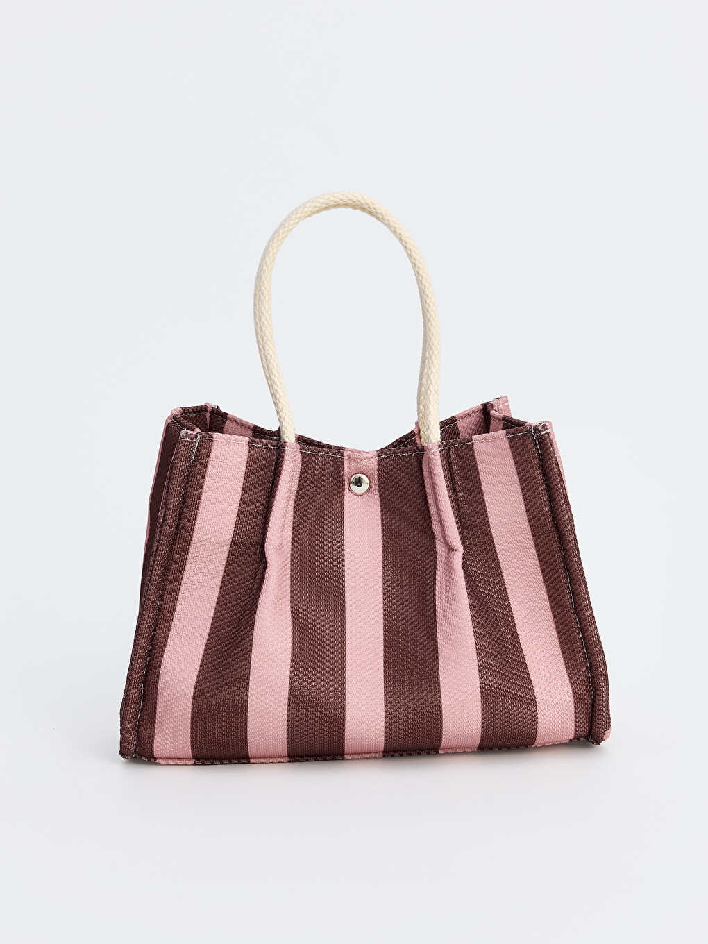 Pembe Çizgili Desenli Kız Çocuk Kol Çantası