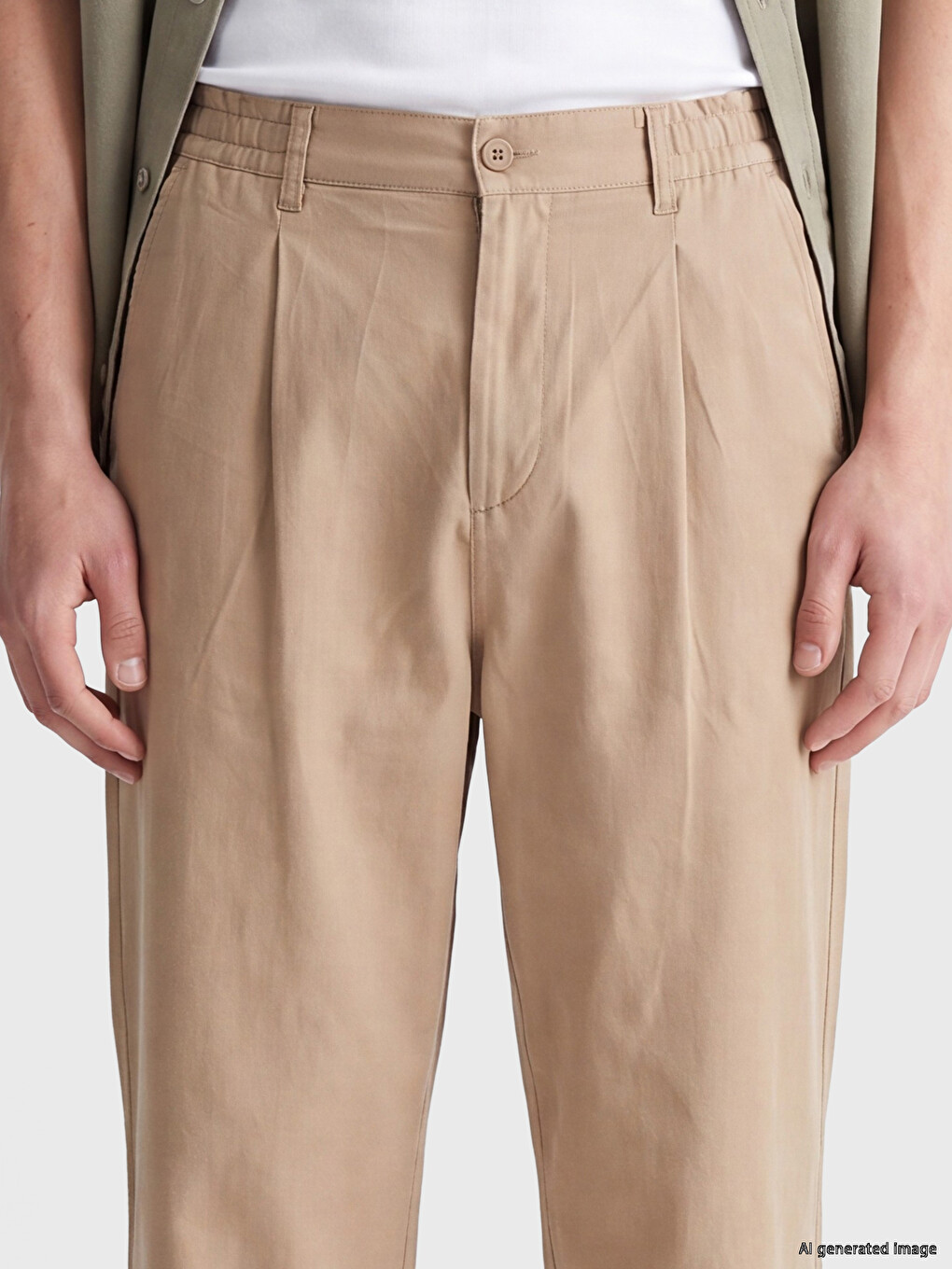 Bej Relax Fit Erkek Pantolon-2